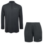 ست تی‌شرت و شلوارک ورزشی مردانه مدل 5222-680p رنگ خاکستری