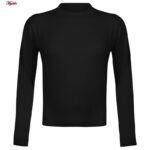 کراپ‌ تی‌شرت آستین بلند زنانه مدل پشت بند ضربدری کد 5228-609P رنگ مشکی