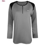 ست سویشرت و شلوار ورزشی زنانه مدل یقه زیپدار کد 5216-685p رنگ طوسی