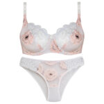 ست شورت و سوتین زنانه پانیذ مدل فنردار کد 9036-11 رنگ نارنجی