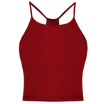 کراپ‌تاپ زنانه ماییلدا مدل پد ثابت کد 5258-241 رنگ قرمز