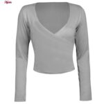 ست تی شرت و شلوارک ورزشی زنانه مدل 5223-697p رنگ طوسی