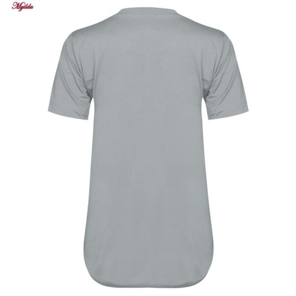 ست تی شرت و شلوار ورزشی زنانه مدل 5231-734p رنگ طوسی به همراه هدبند