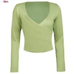 ست تی شرت و شلوارک ورزشی زنانه مدل 5223-697P رنگ سبز