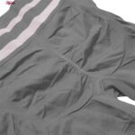 ست نیم تنه و شلوارک ورزشی زنانه ماییلدا مدل زیپ دار پشت چین دار کد 5243-8319 رنگ طوسی