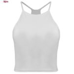 کراپ‌تاپ زنانه ماییلدا مدل پد ثابت کد 5258-241 رنگ سفید