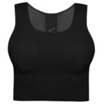 کراپ‌تاپ زنانه مدل لیزری پشت توری کد 5254-5502 رنگ مشکی