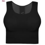 کراپ‌تاپ زنانه مدل لیزری پشت توری کد 5254-5502 رنگ مشکی