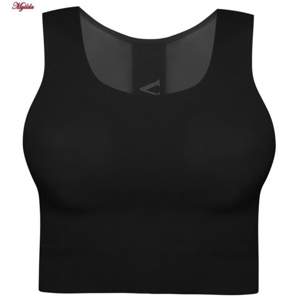 کراپ‌تاپ زنانه مدل لیزری پشت توری کد 5254-5502 رنگ مشکی