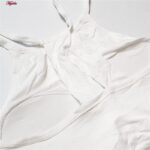 کراپ‌تاپ زنانه ماییلدا مدل پد ثابت کد 5258-241 رنگ سفید