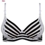 ست شورت و سوتین زنانه پانیذ مدل پوش آپ فنردار کاپ اسفنجی بند متحرک کد 4689-11 رنگ سفید