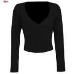 ست تی شرت و شلوارک ورزشی زنانه مدل 5223-697P رنگ مشکی