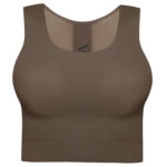 کراپ‌تاپ زنانه مدل لیزری پشت توری کد 5254-5502 رنگ قهوه ای