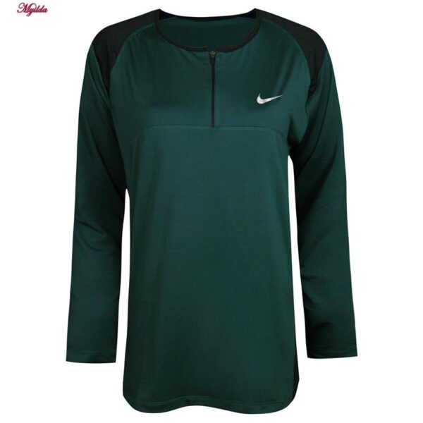 ست سویشرت و شلوار ورزشی زنانه مدل یقه زیپدار کد 5216-685p رنگ سبز کله غازی