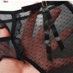 شورت زنانه ماییلدا مدل گیپور کد 5255-2250-4 رنگ مشکی