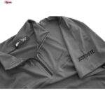 تی شرت آستین کوتاه ورزشی زنانه مدل یقه زیپدار کد 5214-493 رنگ خاکستری