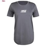 ست تی شرت و شلوار ورزشی زنانه مدل 5231-734p رنگ خاکستری به همراه هدبند