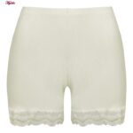 شورت زنانه پادار ماییلدا مدل لبه گیپوری کد 5251-A402 رنگ کرم