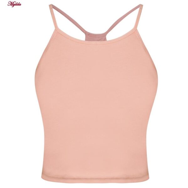 کراپ‌تاپ زنانه ماییلدا مدل پد ثابت کد 5258-241 رنگ گلبهی