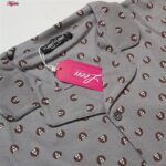 ست پیراهن و شلوار مردانه لین مدل نخ پنبه جلو دکمه دار کد 5197-495 رنگ طوسی