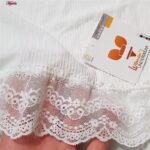 شورت زنانه ماییلدا مدل لبه گیپوری کد 5251-A402 رنگ سفید