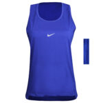 تاپ ورزشی زنانه مدل 5213-323P رنگ آبی به همراه هدبند