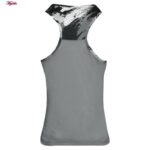 ست تاپ و شلوارک ورزشی زنانه مدل 5215-746P-1 رنگ طوسی به همراه هدبند