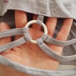 کراپ تی شرت آستین بلند زنانه مدل پشت بندی کد 5224-612P رنگ طوسی