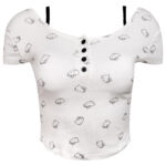 کراپ‌ تی‌شرت آستین کوتاه زنانه ماییلدا مدل کیتی کد 5262-5039 رنگ سفید