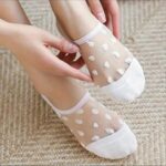 جوراب زیرقوزکی شیشه ای خالدار کد R-1645