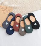 جوراب کالج گلدوزی گربه کد R-1635