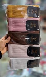 جوراب ساقدار کبریتی رنگی r-1370 - Image 3