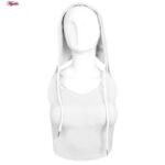 کراپ‌تاپ کلاه دار زنانه ماییلدا مدل 5260-259 رنگ سفید