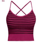 کراپ‌تاپ زنانه ماییلدا مدل بند ضربدری کد 5242-6511 رنگ صورتی