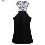 ست تاپ و شلوارک ورزشی زنانه مدل 5215-746P رنگ مشکی به همراه هدبند