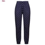 ست تی شرت آستین بلند و شلوار مردانه لین مدل نخ پنبه کد 5197-499 رنگ سرمه ای