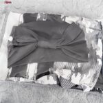 ست تی شرت و شلوار ورزشی زنانه مدل 5231-734p رنگ خاکستری به همراه هدبند