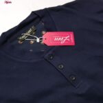 ست تی شرت آستین بلند و شلوار مردانه لین مدل نخ پنبه کد 5197-499 رنگ سرمه ای