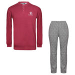 ست سویشرت و شلوار مردانه لین مدل 5197-496 رنگ زرشکی