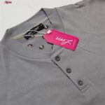 ست تی شرت آستین بلند و شلوار مردانه لین مدل نخ پنبه کد 5197-499 رنگ طوسی