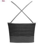 کراپ‌تاپ زنانه ماییلدا مدل بند ضربدری کد 5242-6511 رنگ خاکستری تیره