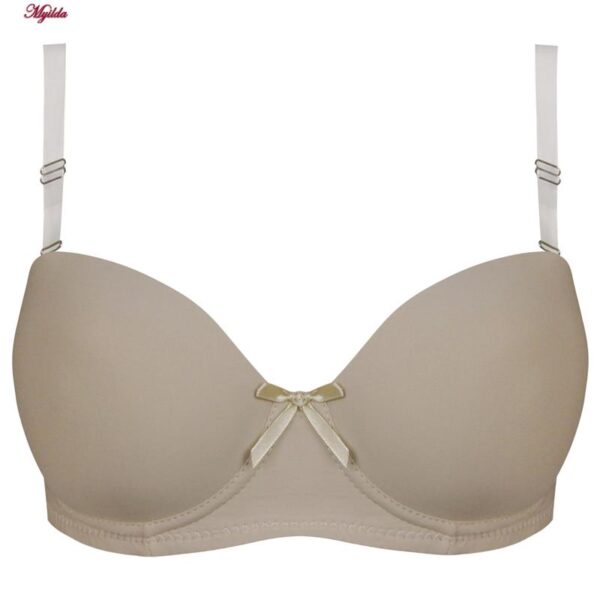 سوتین فنردار زنانه هانا مدل بند نامرئی کد 5266-94388 رنگ نسکافه ای