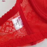 سوتین زنانه پانیذ مدل پوش آپ فنردار کاپ اسفنجی بند متحرک کد 4851 رنگ قرمز