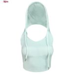 کراپ‌تاپ کلاه دار زنانه ماییلدا مدل 5260-259 رنگ آبی