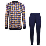 ست تی شرت و شلوار مردانه لین مدل نخ پنبه کد 5197-494