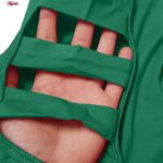 ست تی شرت آستین بلند و شلوارک ورزشی زنانه مدل ریلی کد 5226-696p رنگ سبز