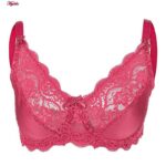 سوتین زنانه لین مدل فنردار گیپوری کد 4680-614 رنگ سرخابی