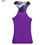ست تاپ و شلوارک ورزشی زنانه مدل 5215-746P رنگ بنفش به همراه هدبند