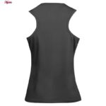 تاپ ورزشی زنانه مدل 5213-323P رنگ خاکستری تیره به همراه هدبند