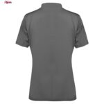 تی شرت آستین کوتاه ورزشی زنانه مدل یقه زیپدار کد 5214-493 رنگ خاکستری